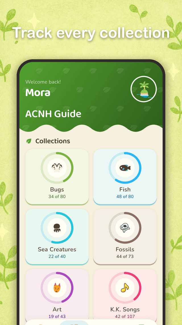 ACNH Guide app home screen with critters available today