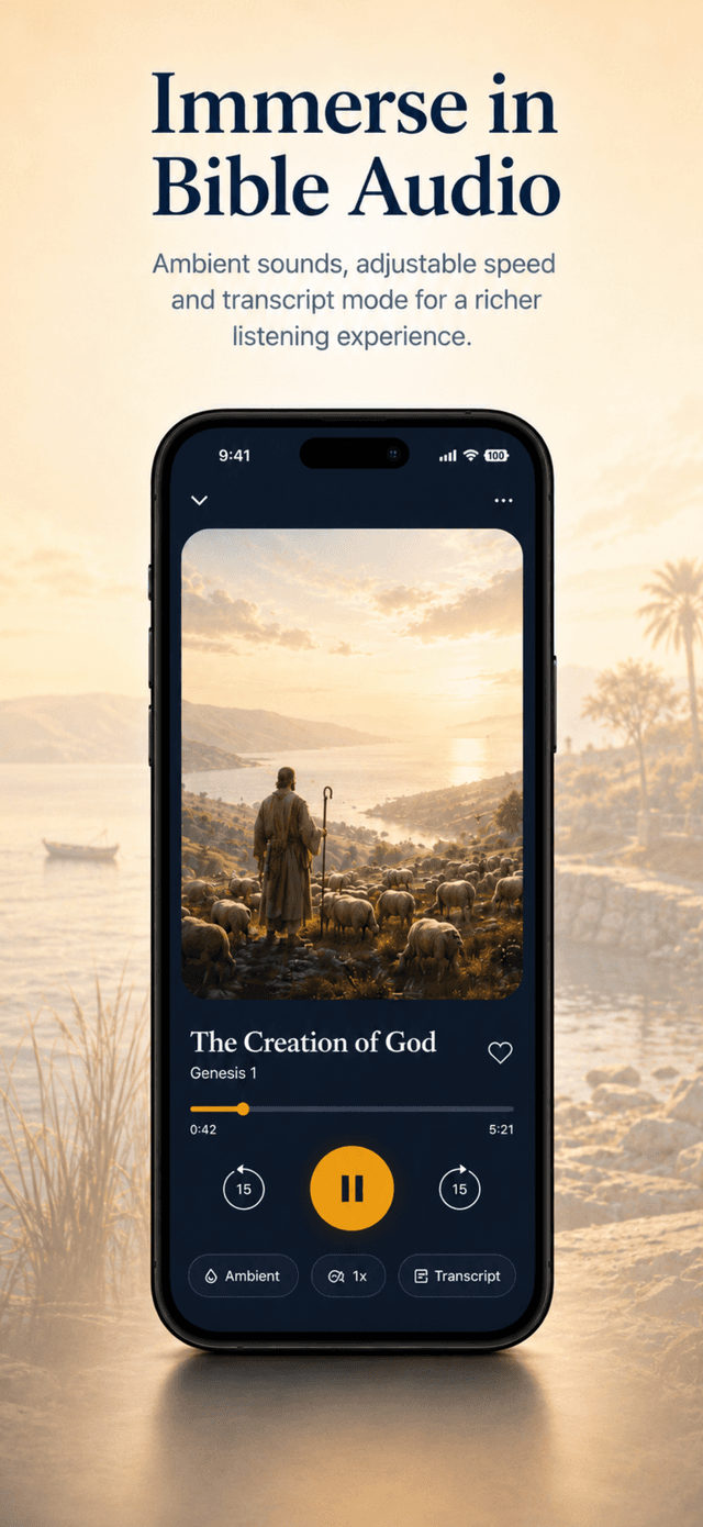 Bible stories for sleep with calming background sounds in BibleNow