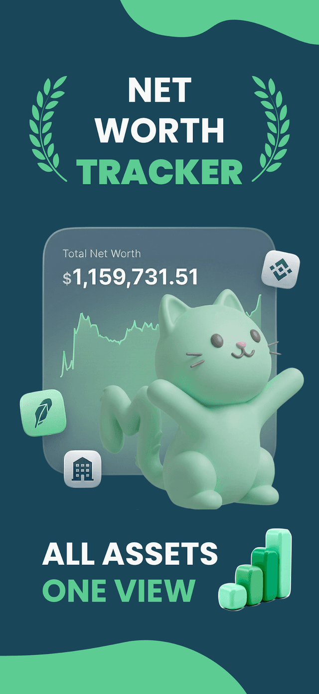 Mintail net worth tracker app dashboard showing total net worth