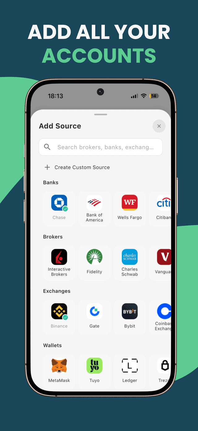 Managing multiple accounts and assets in one place