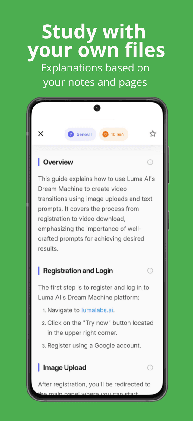 AI study mode explaining the concepts behind a solution